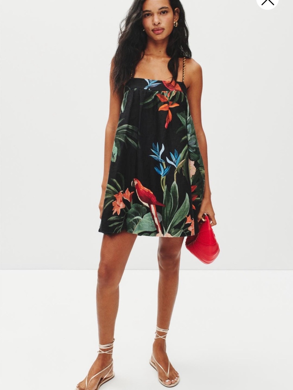 FARM Rio Midnight Macaw Fiesta Mini Dress XS
